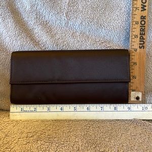 NWT Chocolate Brown satin Vanessa clutch